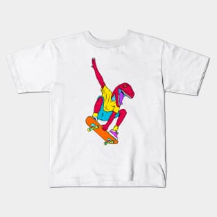 Skate Raptor Kids T-Shirt